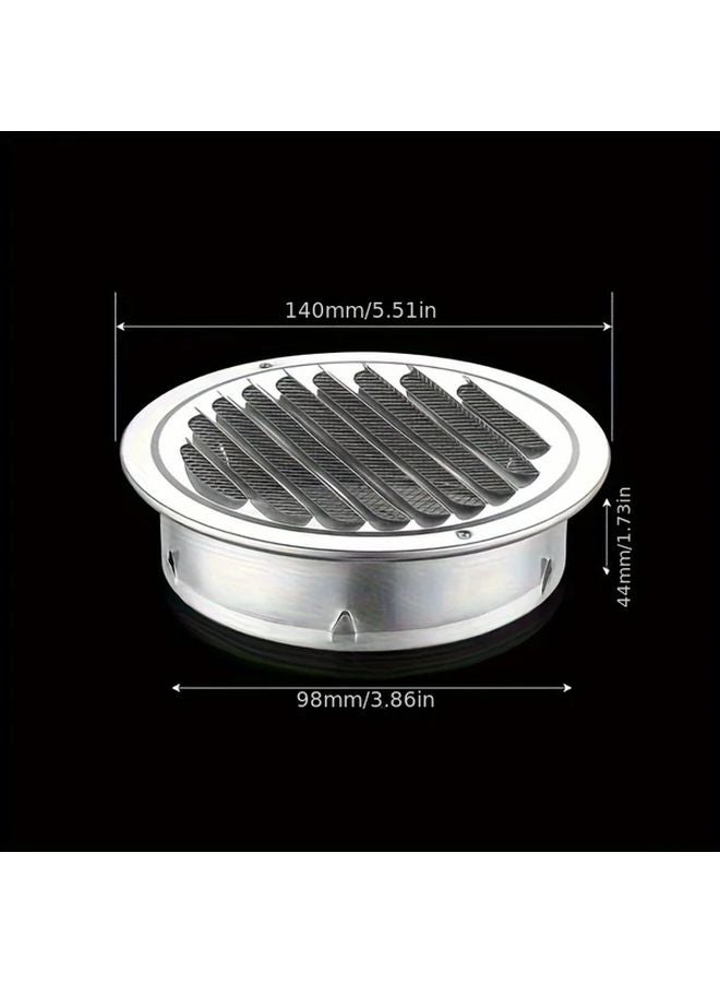 100mm Round Stainless Steel Air Vent Grille Corrosion Resistant Finish For Wall Ducting - Image 4