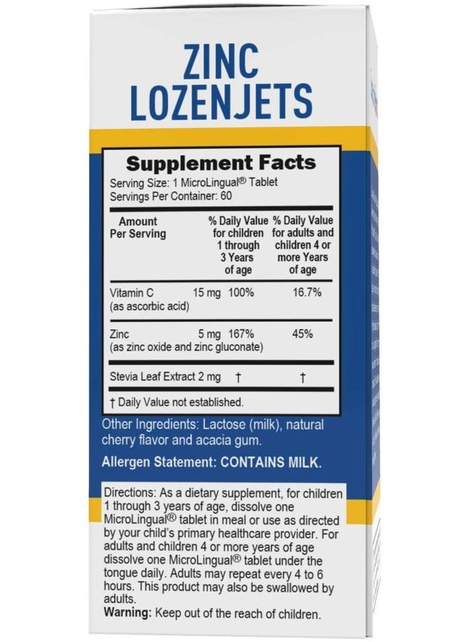 Superior Source Zinc Lozenjets - Immune System Support Supplement - Trace Mineral Supplement Aids Systems & Functions - Zinc Supplement for Women & Men - 60 Instant Dissolve Tablets  - Image 4
