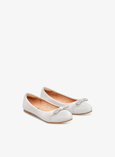 Little Missy Bow Embellished Ballerina Shoes