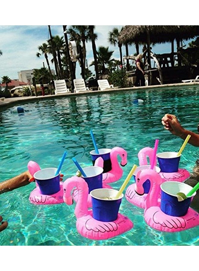 BoBofly Inflatable Drink Holder, 16 Packs Flamingos Floats Inflatable Cup Floating Coasters for Summer Swimming Pool Party and Kids Fun Bath Toys (16 Packs) - Image 5