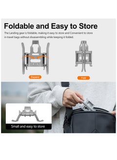 Generic مجموعة معدات هبوط قابلة للطي وممتدة لملحقات طائرة DJI Mini 4 Pro بدون طيار - احمِ طائرتك بدون طيار بأرجل متينة  - Image 5