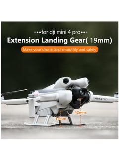 Generic مجموعة معدات هبوط قابلة للطي وممتدة لملحقات طائرة DJI Mini 4 Pro بدون طيار - احمِ طائرتك بدون طيار بأرجل متينة  - Image 2