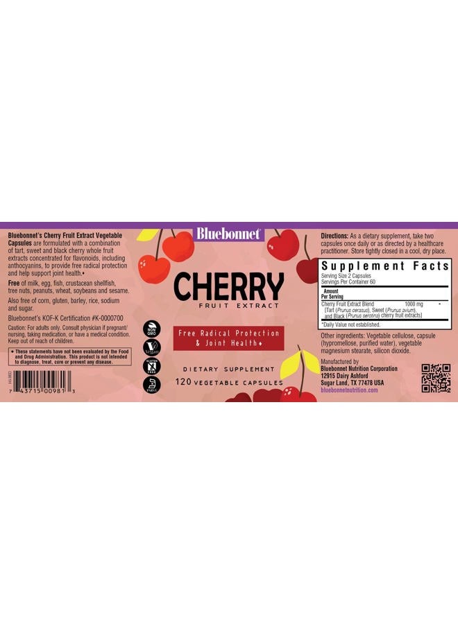 Bluebonnet Super Fruit Cherry Fruit Extract Supplement, 120 Count - Image 2