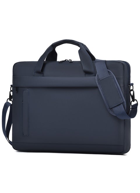Qiccijoo Laptop Bag for Men or Women 15.6 Inch Computer Bag Briefcase Laptop Case Shoulder Bag with Strap Computer Cases Messenger Bag handbag for Travel/Business(Blue)