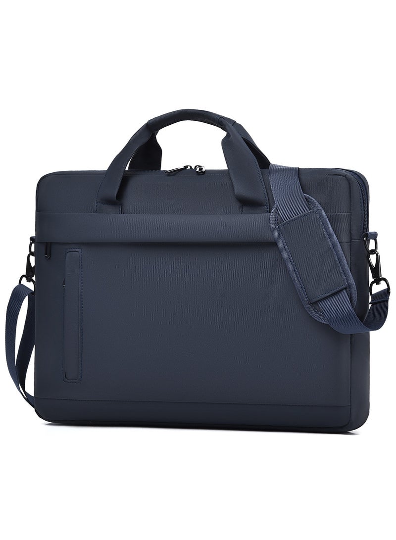 Qiccijoo Qiccijoo Laptop Bag for Men or Women 15.6 Inch Computer Bag Briefcase Laptop Case Shoulder Bag with Strap Computer Cases Messenger Bag handbag for Travel/Business(Blue)  - Image 1