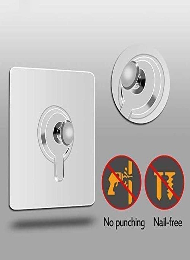 SOJITRA Self-Adhesive Seamless Plastic Waterproof and Rustproof Non-Drilling Wall Mounted Nail Hook Ideal for Bathroom, Home & Kitchen (Pack of 10) - Image 4