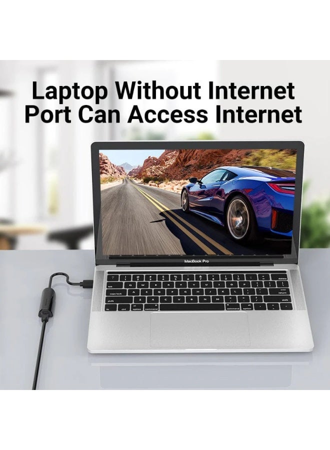 VENTION USB Ethernet Adapter, USB 3.0 to 10/100/1000 Gigabit Ethernet LAN Network Adapter Ethernet Compatible with Nintendo Switch, Surface Pro, Notebook PC Grey - Image 2