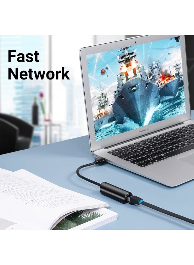 VENTION USB Ethernet Adapter, USB 3.0 to 10/100/1000 Gigabit Ethernet LAN Network Adapter Ethernet Compatible with Nintendo Switch, Surface Pro, Notebook PC Grey - Image 3