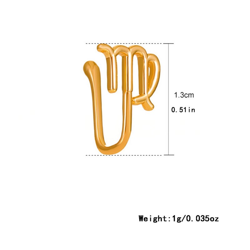 Best Selling Creative Non-Perforated U-Shaped Nose Clip Female Non-Perforated Twelve Constellation Nose Ring Puncture Jewelry - Image 5