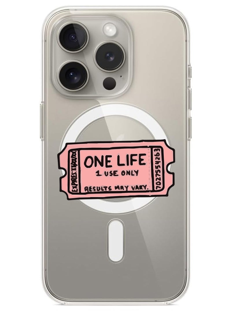 Theodor Magnetic Case for iPhone 15 Pro 6.1-inch Compatible with MagSafe Wireless Charging, Shockproof Phone Bumper Cover One life - Image 1