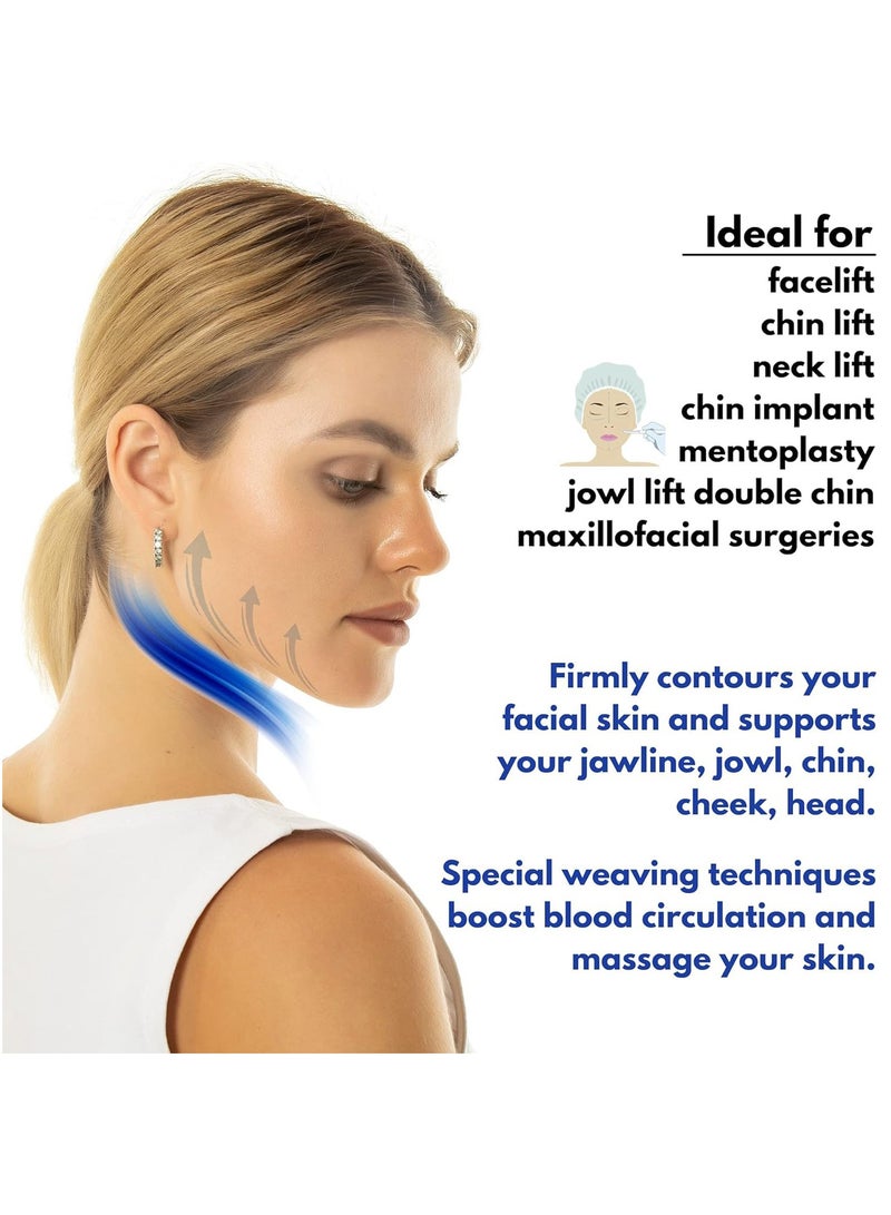 YelaJoy Post Surgical Chin Strap Bandage for Women - Neck and Chin Compression Garment Wrap - Face Slimmer, Jowl Tightening, Chin Lifting (Black) - Image 4