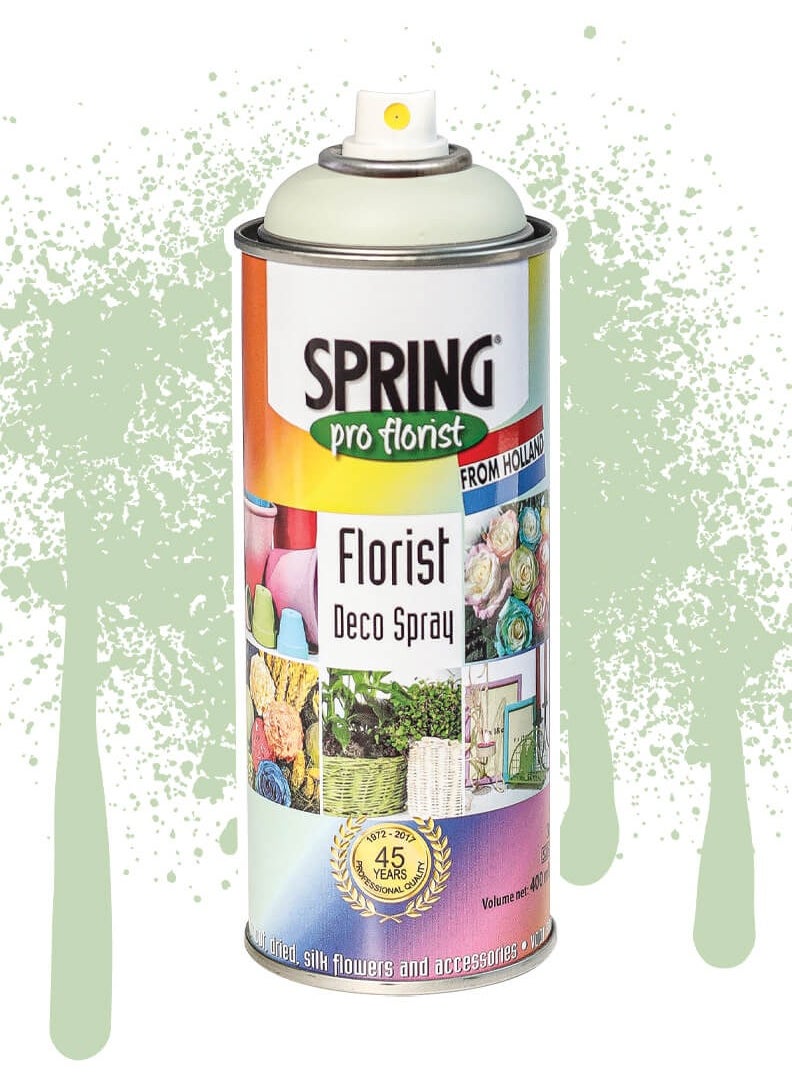 SPRING Spring Color Spray Spring Green, 400ml, High-Quality Floral Spray for Fresh or Artificial Flowers 