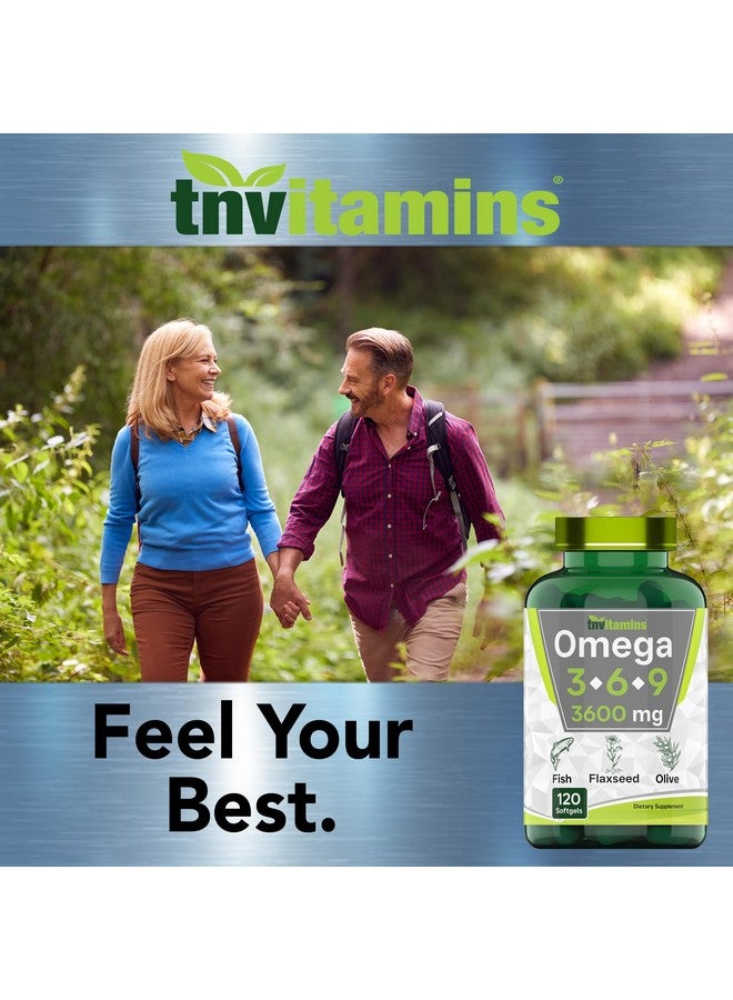 tnvitamins Triple Omega 3◆ 6◆ 9: 3600mg x 120 Softgels | Omega Essential Fatty Acids from Fish Oil (EPA & DHA), Flaxseed Oil (ALA & LA), & Olive Oil (OA) | Omega 3-6-9 Supplement for Women & Men | Non-GMO - Image 4
