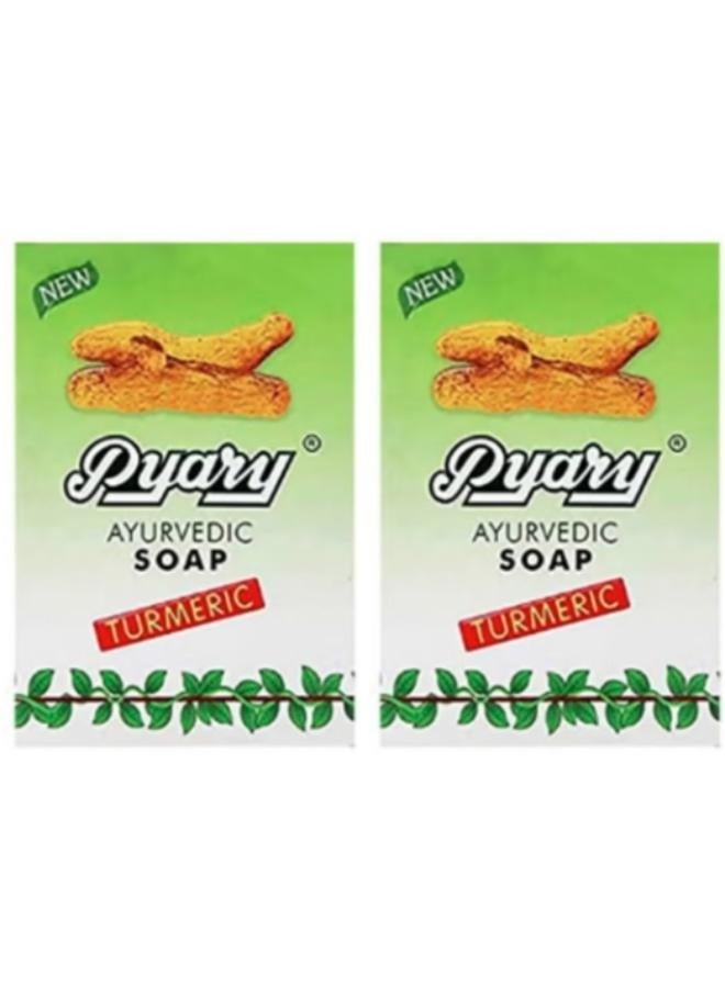 Pyary 2 pieces of Turmeric herbal skin lightening soap - Image 1