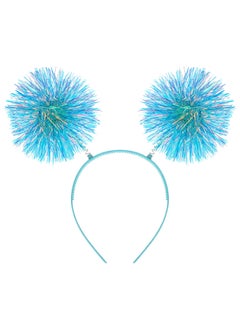 WLLHYF WLLHYF Foil Strips Pom Pom Headband Tinsel Fashion Headband Fluffy Ball Hair Loop Cosplay Hair Accessories for Women Girls Christmas Party Birthday 
