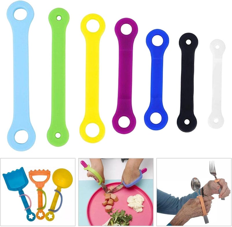 klarako Anti- Eating Aid Tableware Adaptive Utensil Household Hand Problem Auxiliary Table Wares for Disabled Arthritis Daily Living Accessories, Only 7 Hand Straps - Image 2