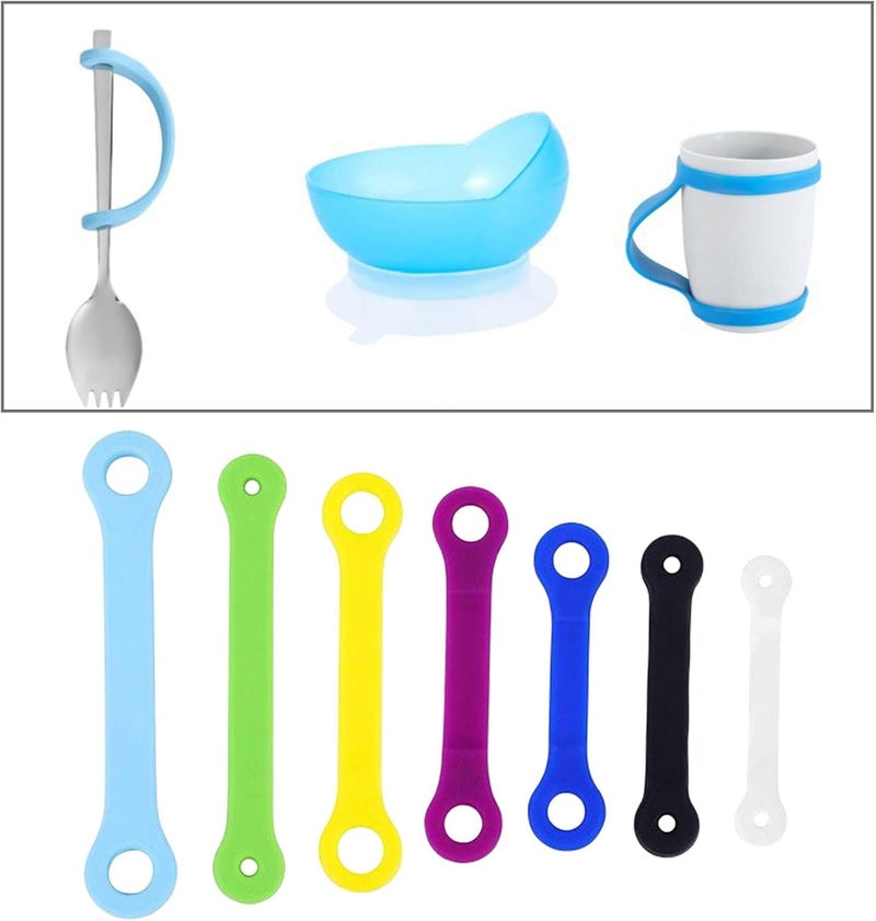 klarako Anti- Eating Aid Tableware Adaptive Utensil Household Hand Problem Auxiliary Table Wares for Disabled Arthritis Daily Living Accessories, Only 7 Hand Straps - Image 4