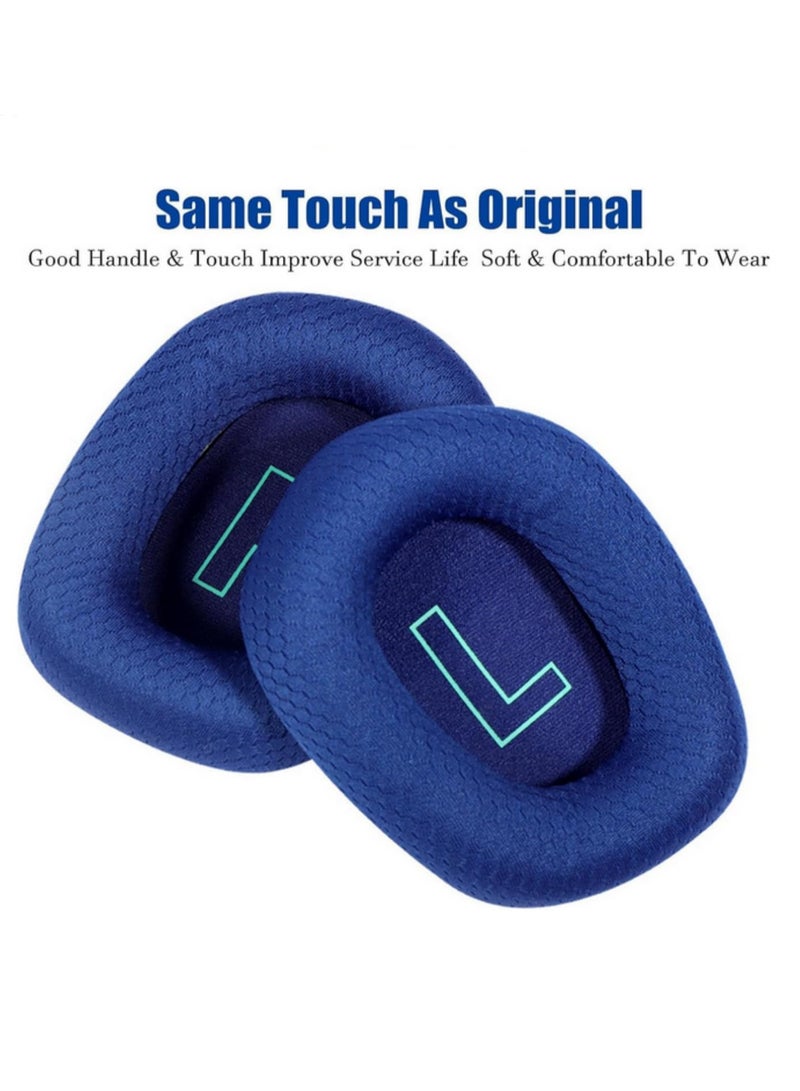 Replacement Memory Foam Ear Pads Headband Cushion for Logitech G733 Breathable Mesh Earmuffs, Comfortable Repair Parts (2 Earpads + 1 Headband) Blue  - Image 4