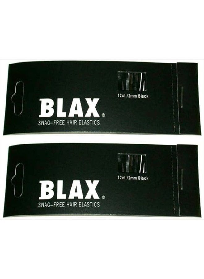 BLAX Snag-Free Hair Elastics (2mm, Black)