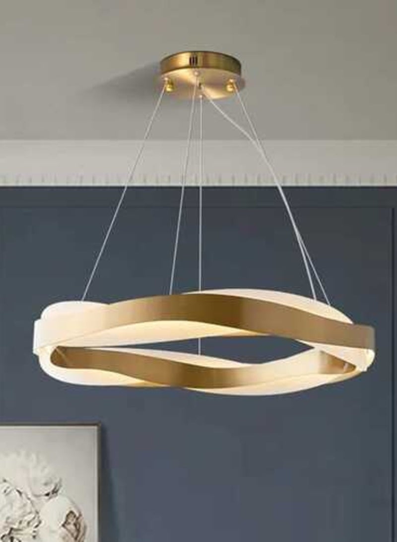 Loquat Modern Golden Acrylic Ceiling Chandeliers, 3 LED Lights - Image 1