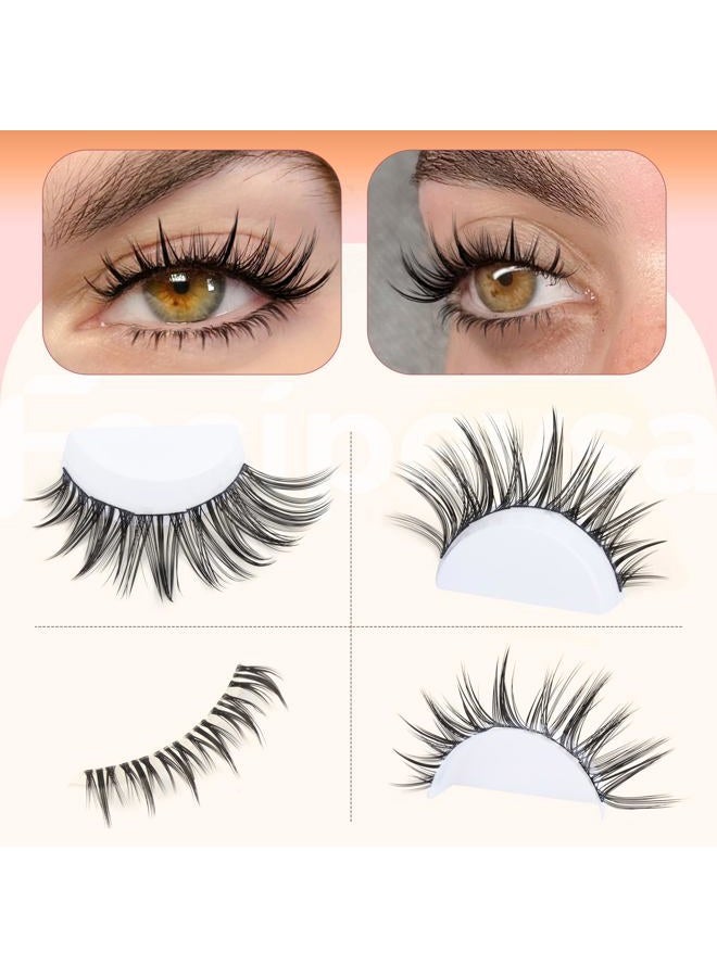 Focipeysa Natural Eyelash Clusters Spiky Lash Clusters 120 PCS Lashes Extensions with Bottom Lashes 8-16mm CD Curly Individual Lash Clusters Wispy DIY Lash Extension at Home - Image 2