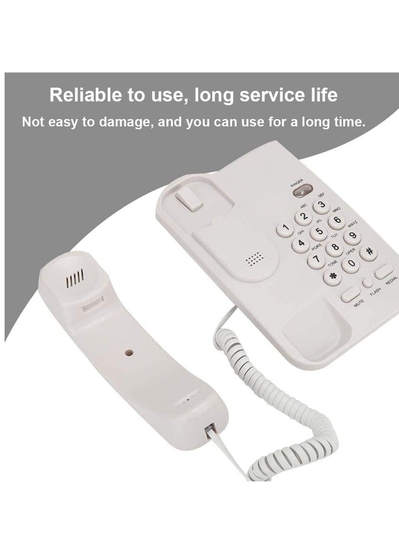 Landline Corded Telephone, No AC Power Required Wired, Retro Classical , Big Button for Hotel Home Office, for KX T3026CID Basic(White) - Image 5