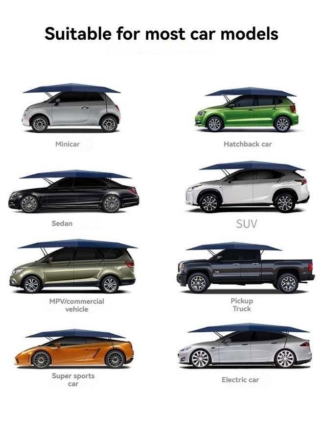 M MIAOYAN Fully automatic remote control car sunshade sun protection umbrella sun protection car cover mobile carport - Image 3