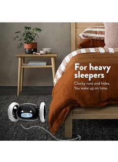 GUDOO Digital Alarm Clock Loud Alarm Clock with Wheels for Heavy Sleepers Adults Kids Teens Bedroom Run Away Annoying Jump Roll Digital- Funny Gift Black  - Image 5