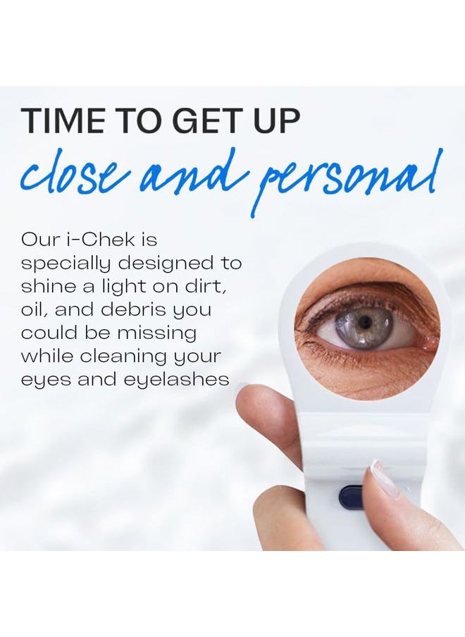Avenova - i-Chek by Avenova – An Illuminated, Magnifying Eyelid & Eyelash Mirror for Blepharitis, Chalazion, Styes, Dry Eyes, Contact Lenses, and Lash Extensions - Image 1
