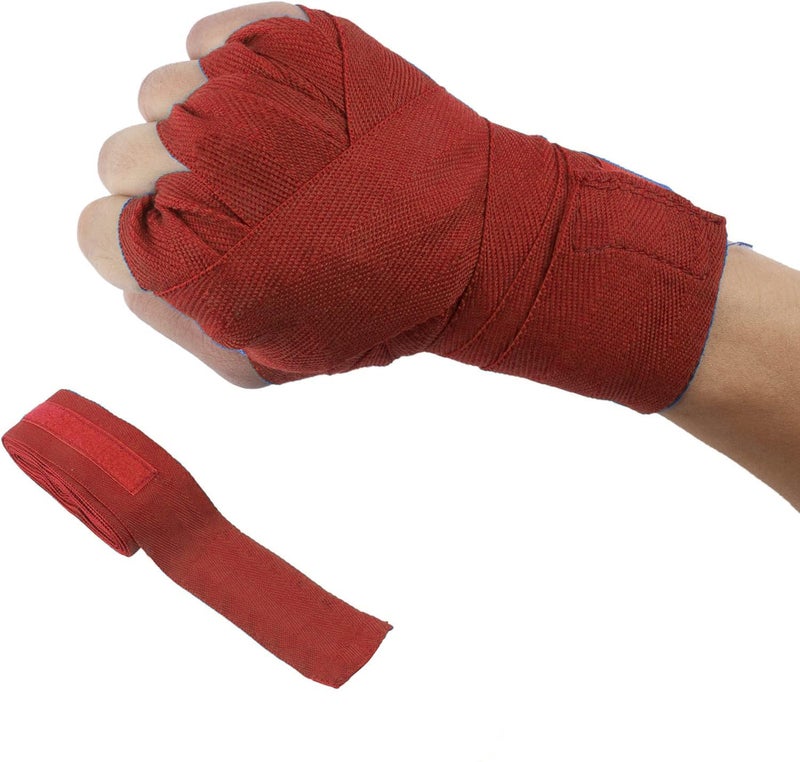 UROCK Stretchable Support Hand wrap, Workout/Boxing & Punching Great for MMA, Muay Thai, Martial Arts, Wrist Support for Adults, 108 inch (Red) - Image 1