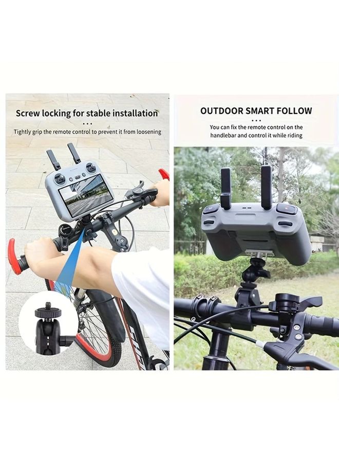 Black Bike Clip Mount Holder For DJI Mini 3 4 Pro Air 3 Heavy Duty Adjustable Angle - Image 3