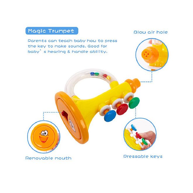 Goodway Baby Toys Rattle Teething Orange and Green - 8 Pieces - Image 3
