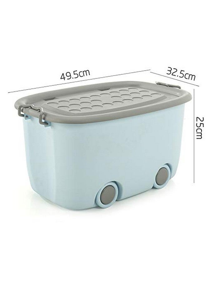 Ash & Roh® Large Plastic Stackable Toy Chest Organizer Storage Rectangular Box with Lid for Kids, Multicolor (1 STORAGE BOX) - Image 3