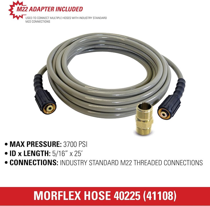 Simpson Cleaning 40225 Morflex Series 3700 PSI Pressure Washer Hose Cold Water Use 516 Inch Inner Diameter 25 Feet Natural - Image 5