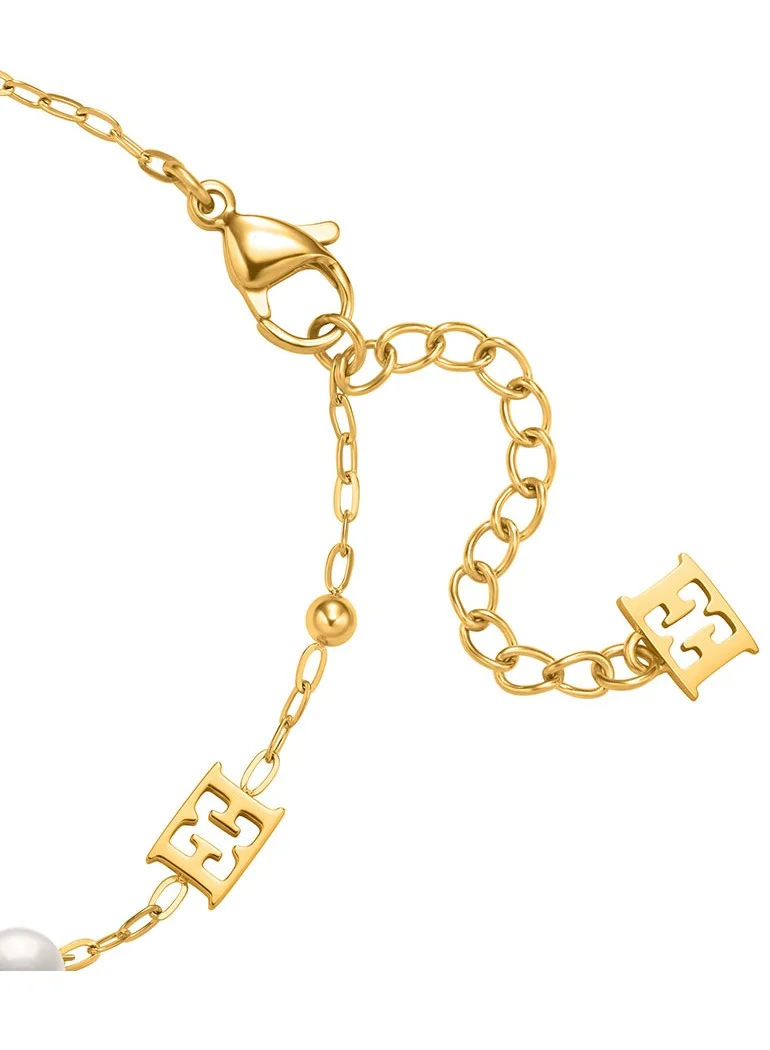 ESCADA Florence Bracelet for Women Gold Plating, Beads and Crystals, Crystal-Embedded Logos, Unique Elegance