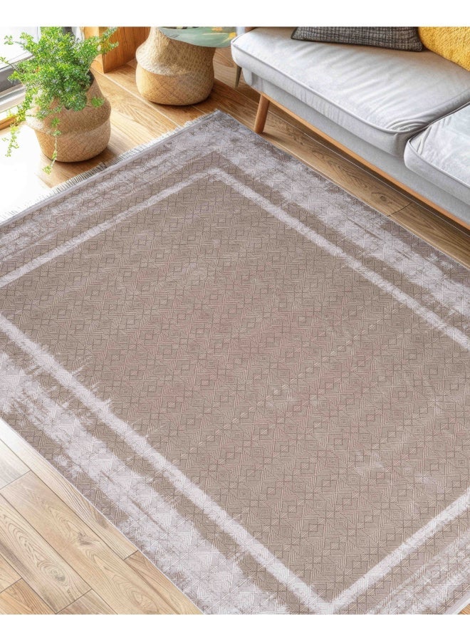 Carpet Woven Rug in Soft Texture | Regal Washed Design - Grey | Size 100x150 cm (3.2x5 ft) | For Mid-Small sized Family room, Bedroom with twin or queen beds, Home office, Entry hallways, Foyers or Balcony