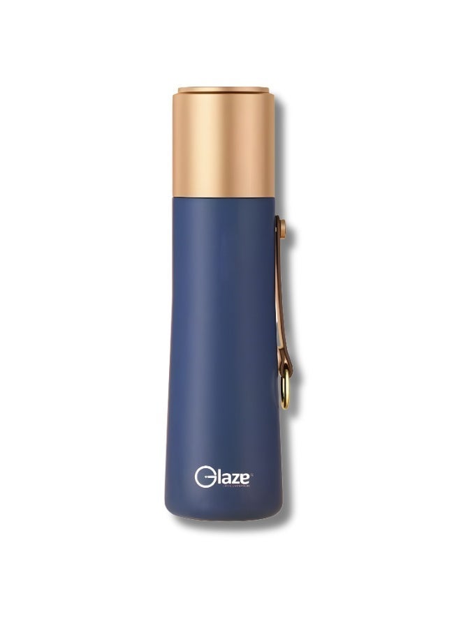 Glaze Water Bottle 304 Stainless Steel Vacuum Insulated Hot & Cold Leak-Proof 500ml Blue - Image 1