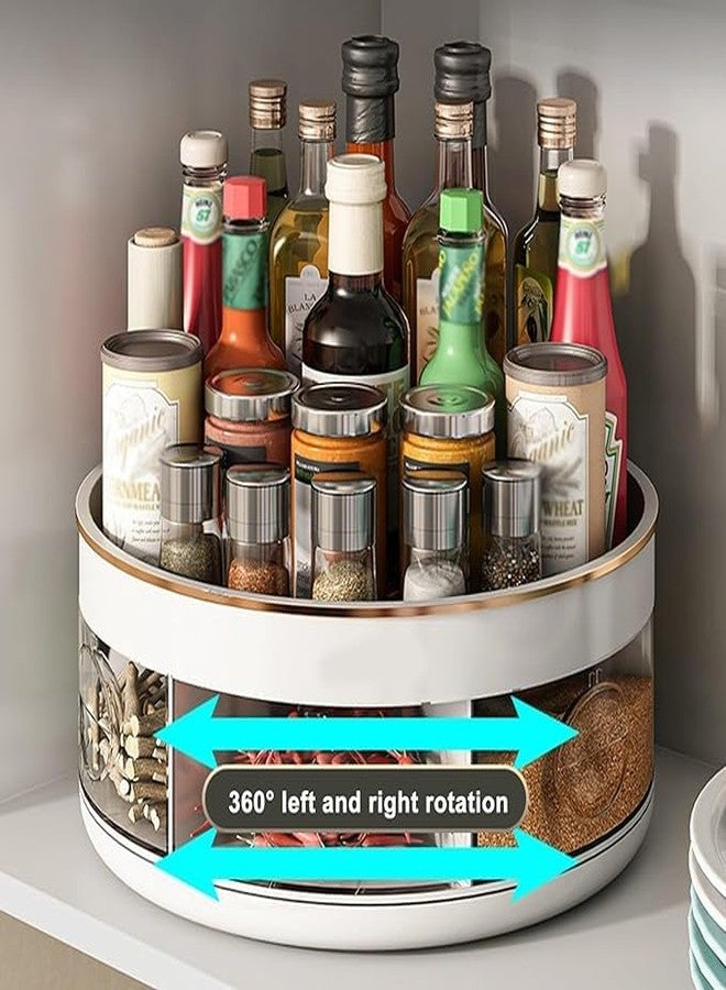 Deoxys Turntable Spice Rack, Space Saving Spinning Rack with Large Capacity - Kitchen Utensils for Cosmetics, Beverages, Toiletries, Tissues, Skin Care, Spices - Image 4