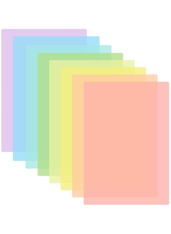 8 Pack A4 Coloured Dyslexia Overlays Effective Reading Aids Vibrant Colours Ideal For Children Adults