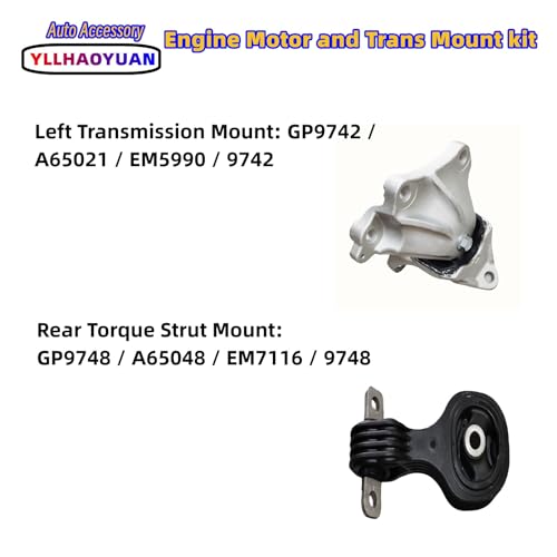 Yllhaoyuan Engine Motor & Transmission Mount 3Pcs Compatible with 2012-2015 Civic Coupe/ Sedan AUTO 1.8L Replacement A65048 A65021 A65087 - Image 5