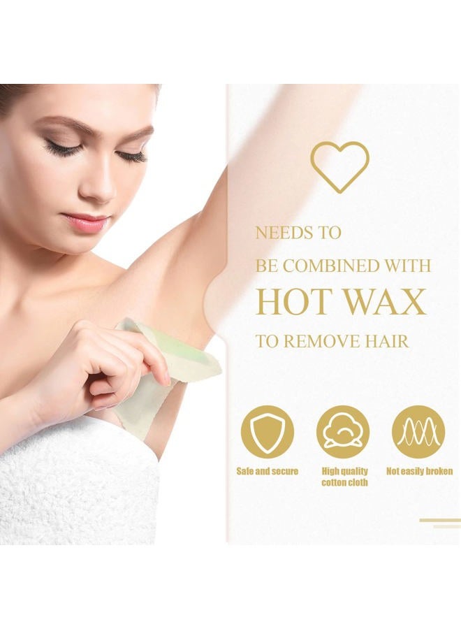 Loopeer 300 Pcs Natural Muslin Epilating Face Wax Strips Hair Removal Eyebrow Precut Body Facial Cotton Wax Cloth Strip for Women Men(8 x 2.8 Inch)  - Image 4