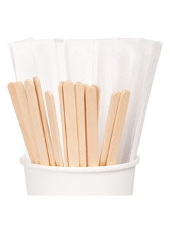 Exceptional Bamboo Stirring Sticks Set for Coffee and Cocktails, 200 Pieces Designed for Single Use and Individually Wrapped for Hygiene and Style