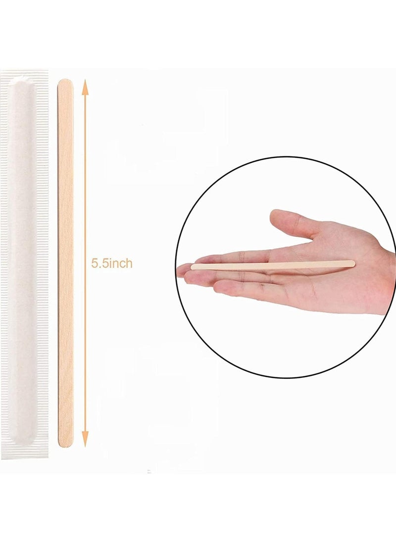Generic - Exceptional Bamboo Stirring Sticks Set for Coffee and Cocktails, 200 Pieces Designed for Single Use and Individually Wrapped for Hygiene and Style - Image 1