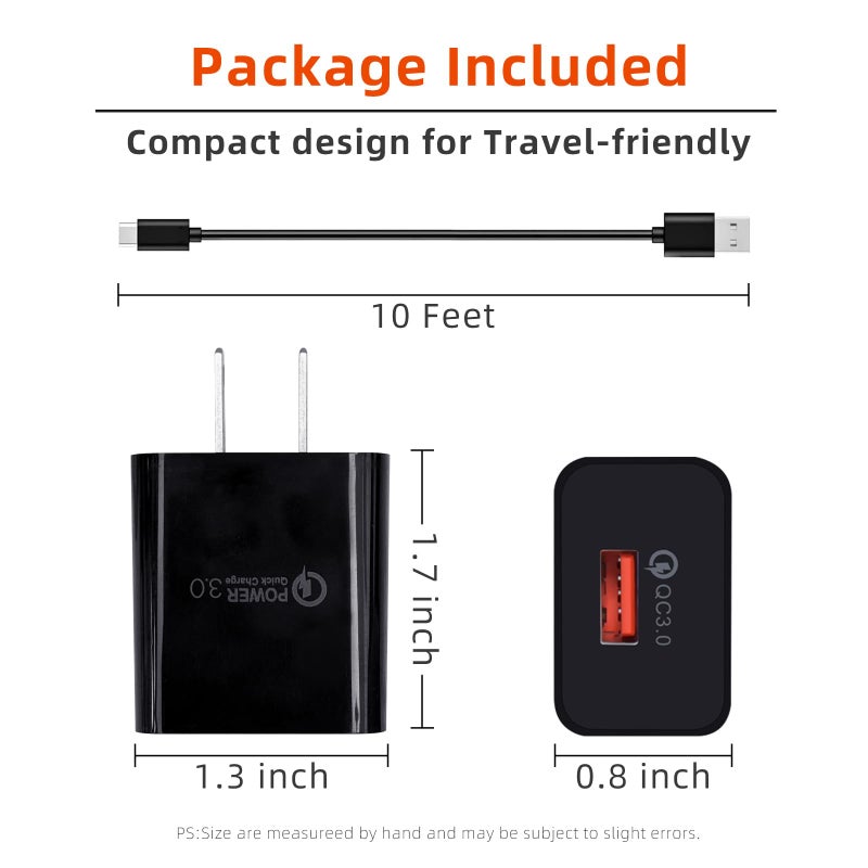 QCCQY 10FT Charger for Motorola G Power 5G,G Stylus 5G 2025/2026/2024/2022,Razr/Razr+ 2023,Mote Edge 2022, Moto Z4/Z3/Z2/Z,G Play,G Pure,One 5G Phone USB C Charging Cable Cord Replacement - Image 5