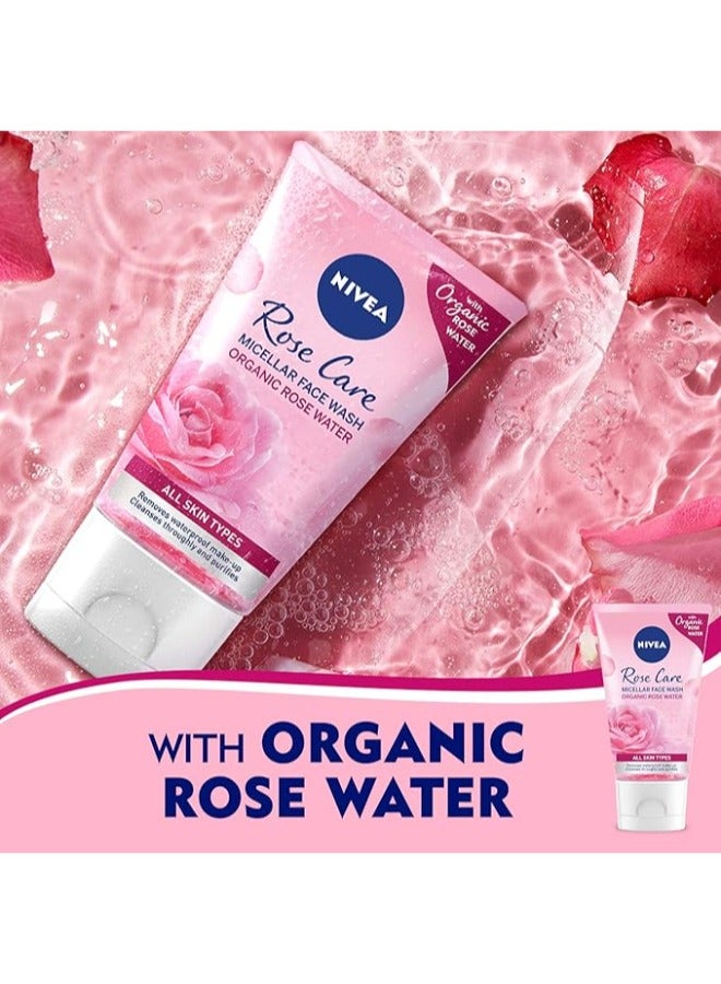 Nivea Rose Care Micellar Face Wash 150 Ml - Image 3