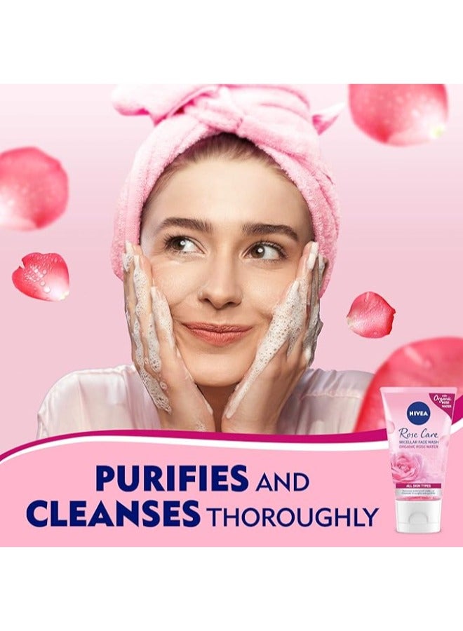 Nivea Rose Care Micellar Face Wash 150 Ml - Image 4