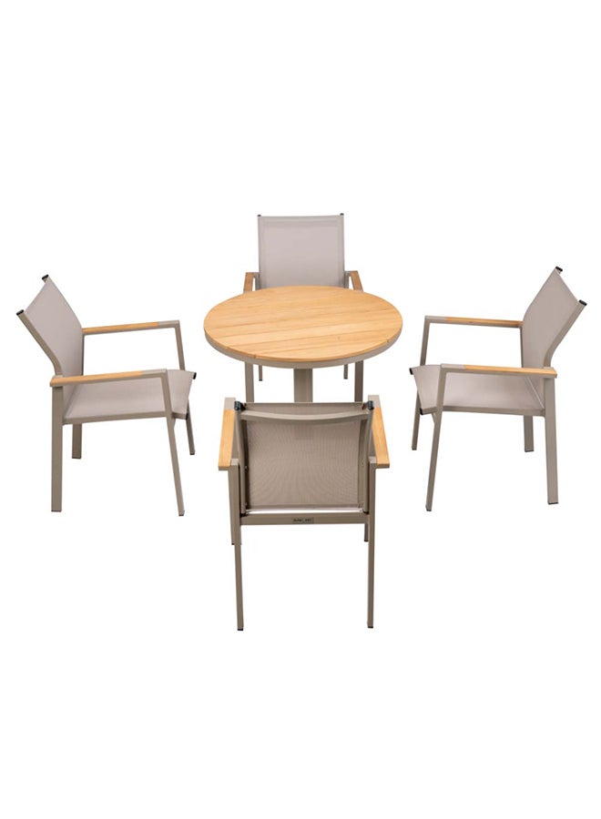 Suncoast Hamilton Dining Set 4-Seater- Beige  - Image 2