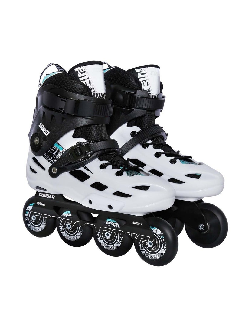 COUGAR Roller Skate Shoe Model 509 For Adult Adjustable Roller Skates with 4 Illuminating Pu Wheels, Outdoors and Indoors Roller Blades for Boys Girls Beginners Color : White Size : 39 - pzsku/ZCC579E0EDA3CFF6F6C12Z/45/_/1726744360/20801a73-2e91-4964-a5fc-36453ec8ad43