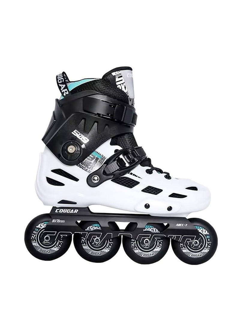 COUGAR Roller Skate Shoe Model 509 For Adult Adjustable Roller Skates with 4 Illuminating Pu Wheels, Outdoors and Indoors Roller Blades for Boys Girls Beginners Color : White Size : 39 - pzsku/ZCC579E0EDA3CFF6F6C12Z/45/_/1726744369/04820bd9-431b-4c95-84a9-b3920ee1065e