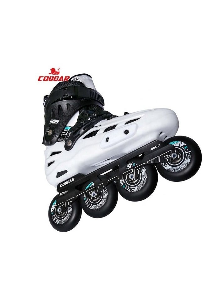 COUGAR Roller Skate Shoe Model 509 For Adult Adjustable Roller Skates with 4 Illuminating Pu Wheels, Outdoors and Indoors Roller Blades for Boys Girls Beginners Color : White Size : 39 - pzsku/ZCC579E0EDA3CFF6F6C12Z/45/_/1726744380/1e14d679-3b1a-4864-9f22-1c538cbdccee